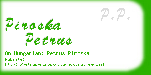 piroska petrus business card